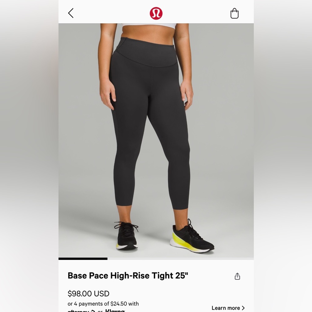 Base Pace High-Rise Tight 25”